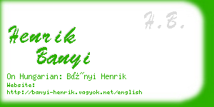 henrik banyi business card